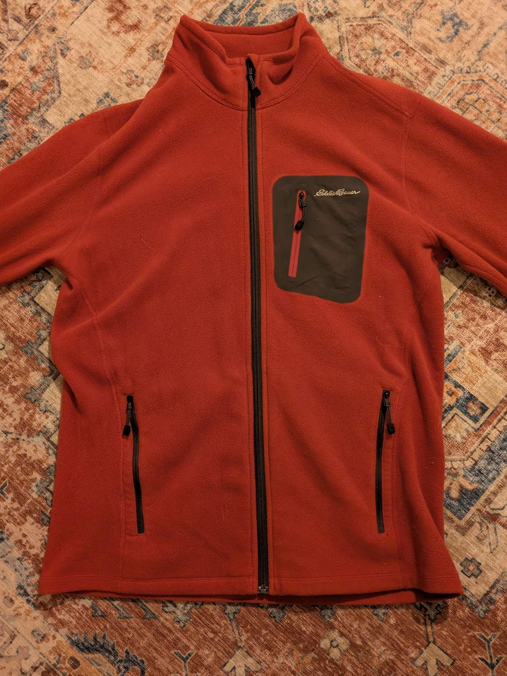 Eddie Bauer Men’s Red Polartec Fleece Jacket